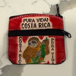 Stanley Red Costa Rica Coin Purse with Sloth